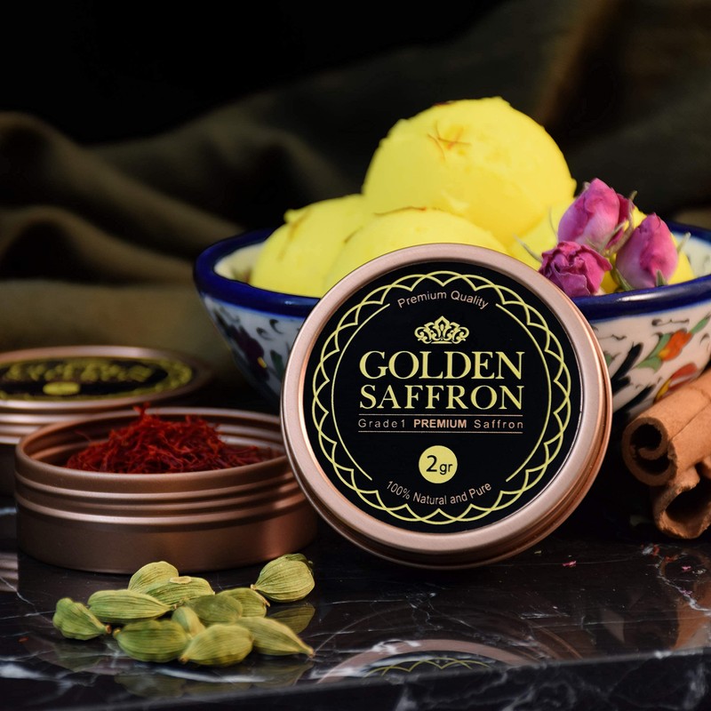 Golden Saffron, Finest Pure Premium All Red Saffron Threads, Grade