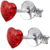 JAYARE Girls' Heart Earrings 925 Sterling Silver Children's Stud Earrings,