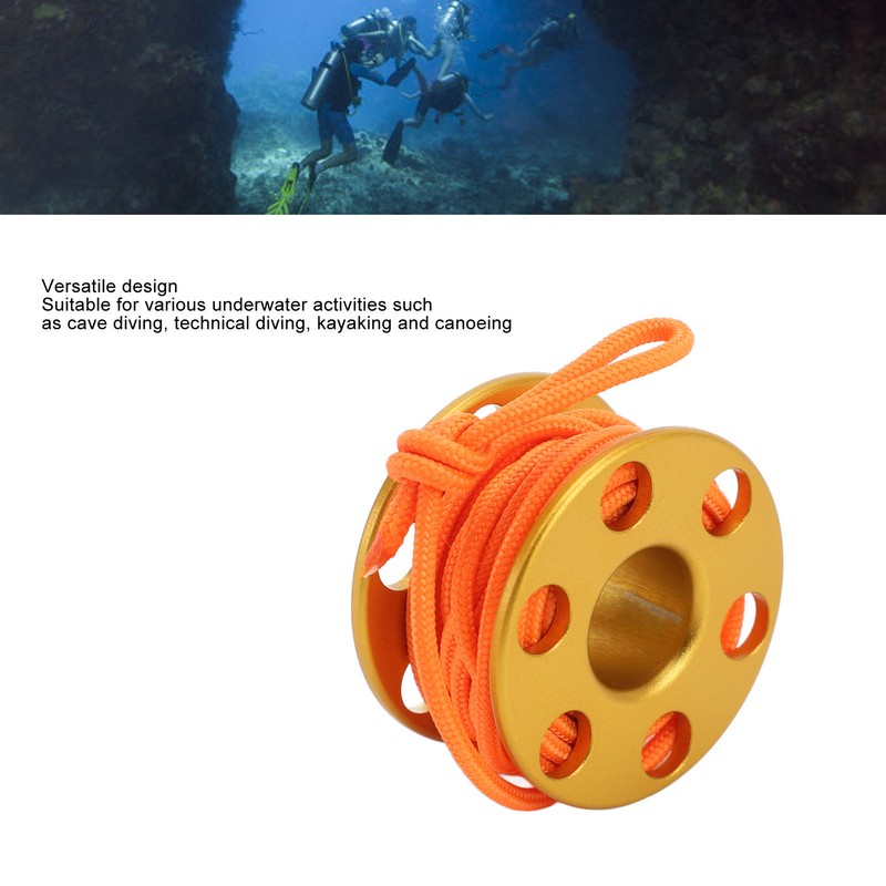 Scuba Diving Finger Reel Aluminum Alloy Mini Finger Spool Reel