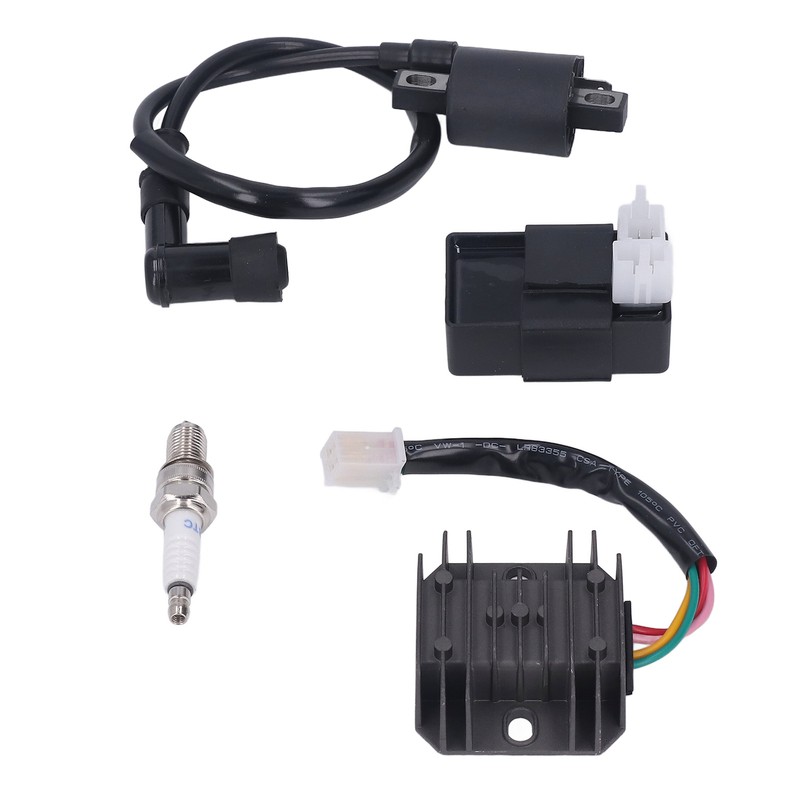 Ignition Coil 6Pin CDI Voltage Regulator Spark Plug Kit for