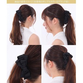 Bonaventure a20055h7 Grosgrain Fluffy Ribbon Banana Clip Women's Hair Accessories, Hair Clip, Popular Brand, Hair Clip, Hair Clip, Bordeaux