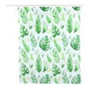 Unique Plant Leaves Pattern Shower Curtain Waterproof Mildew Proof Bathroom