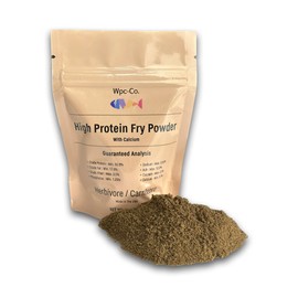 Wpc-Co. Baby Fish Food - Aquarium Fish Fry Food High in Protein - Tropical Fry Food with Calcium - Powdered Food for Omnivore and Carnivore Newborn Fish, Shrimp and Snails