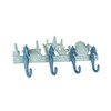 Zeckos Enchanting Blue and White Cast Iron Seahorse Nautical Sea