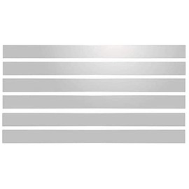6 Reflective Strips for Warning Signs 28 x 2 cm White Reflective