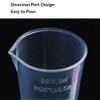 2PCS Measuring Cup, 50ml PP Plastic Graduated Beaker Transparent with