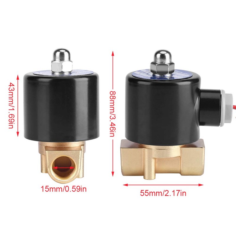 'Electrical 220 V DN10 3/8 Normally Closed Solenoid Valve Water