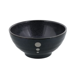 sn-007-01 Tableware Japanese Tableware, Polka Dot, Sanuki Donburi (Large) (Dotted Monotone Series), Black