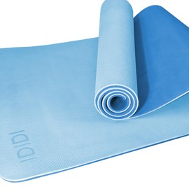 Thick Yoga Mat Double-Sided Non Slip,Eco Friendly Exercise Mat for Men and Women, High Density Pro Mat with Carrying Strap (Space Blue +Ocean Blue)