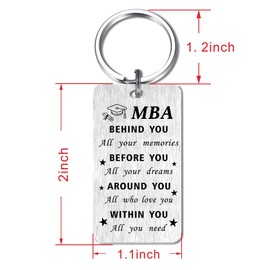 HYHYDHP MBA Graduation Gifts 2024, Masters Degree Graduation Grad Keychain Ideas