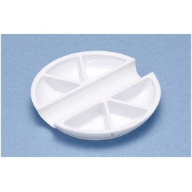 Wave materiarusiri-zu White Paint Plate 6 Trout & Brush Flat Type Plastic Model Paint Tool Om – 186 