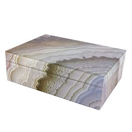 Tizo Decorative Multipurpose Marbled Design Box, Brown, Small Size (5.75" x 3" x 8")