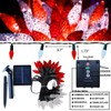 Solar Christmas String Lights, 50 LED 8 Modes C6 Strawberry