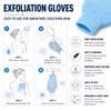 2 Pack Blue Exfoliating Wash Gloves - Body Scrub Mitts