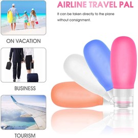 17 Pack Travel Bottles, TSA Carry On Containers, 3oz Leak Proof Travel Accessories Toiletries,Travel Shampoo And Conditioner Bottles, Travel Essentials, Squeezable Silicone Lotion Liquids Tubes