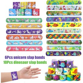 LATERN 58Pcs Party Bag Fillers for Kids, Colorful Party Favours with 12Pcs Springs, 16Pcs Slap Bands, 10Pcs Bouncy Balls, 10Pcs Keychain, 10Pcs Temporary Tattoos - for Classroom Prizes Birthday Gift