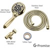 G-Promise Handheld Shower Head High Pressure 6 Spray Settings, Detachable