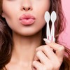 Lip Scrub Brush,Double-Sided Silicone Exfoliating Lip Brush Tool for Smoother