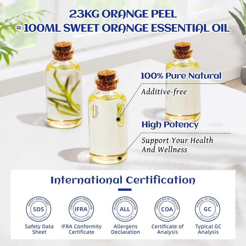 HIQILI HIQILI Sandalwood Essential Oil and Sweet Orange Essential Oil,