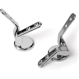 Marco Paul Toilet Seat Fittings, Stainless Steel Chrome Replacement Toilet seat Hinges Compatible with Most Toilet Seats - Universal Toilet seat Replacement Hinges with Fittings (Replacement Hinges)