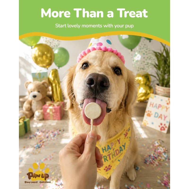 PAWUP Freeze Dried Chicken Dog Treats with Edible Rawhide Stick,