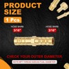 HARFINGTON 1pcs 3/16" to 3/16" Brass Hose Barb Fitting Metals