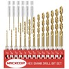 Hex Shank Drill Bit Set, 19Pcs Titanium Twist Drill Bit