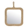 Stonebriar Small Square Rope Mirror for Wall, Light Weight, Rustic