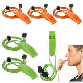 GXGM 6 Stück Signalpfeife für Notfalle, Sport, Hundetraining, Trillerpfeife Laut Notfall, Notfallpfeife