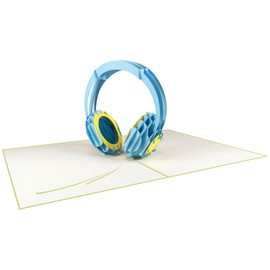 Sweetpopup® 3D Pop Up Card Congratulations Filigree Handmade Folding Card Headphones / Headphone, 092