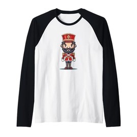 Well-dressed nutcracker with beard costume Raglan Baseball Tee