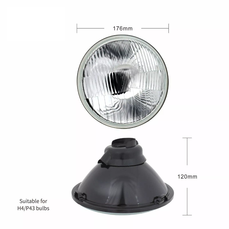 Unbranded Pair 7" Round LED Headlights Hi/Lo Fit Chevy Truck