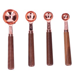 4pcs Rose Gold Measuring Cup with Scale Stainless Steel Measuring Spoon for Home KitchenSmall