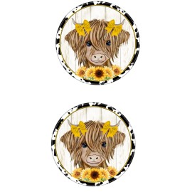 Sweets Party Treats 12 Highland Cow Cupcake Topper Edible Paper Boho Cupcake Topper Farm Party