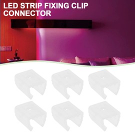 Create idea Pack of 50 LED Strip Fixing Clips Holder Connector 10 mm for Attaching Neon Light All Types of Light Strips for Attaching 2835 Neon Light 220 V COB Plastic Buckle