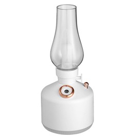 Lantern Humidifier Unique Retro Lamp USB Rechargeable Quiet Multifunctional Desktop Aromatherapy Humidifier for Room Decor White
