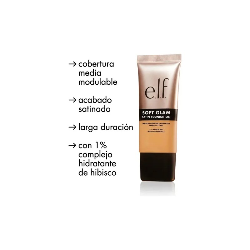 Elf Base De Maquillaje Soft Glam Satin Foundation 30 Ml