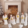 MEIXIAOVISNB58 Hand-Painted Nativity Scene Indoor Holiday Decoration，9-Piece Set，Nativity Sets for