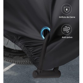 BIG SUN Funda Para Bicicleta Exterior y Interior, Cubierta de Bicicleta Impermeable, Cubiertas de Almacenamiento para Bicicletas (Negro)