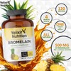 Yelixir Nutrition Bromelain Capsules 120 nos (2400 GDU/g), High Strength