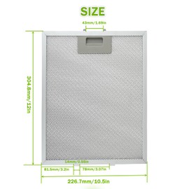 EPLZON W10169961A Range Hood Filter Replacement 5 Layer Aluminum Mesh Hood Grease Filter Fit for Whirlpool, Kitchen Aid, Jenn-Air Range Hoods(3PCS)