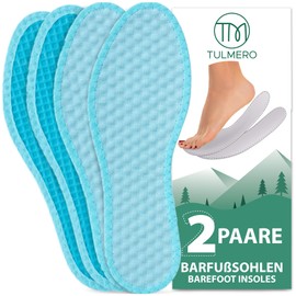 TULMERO Insoles Men and Women - Barefoot Soles Fresh Feet Massage Pressure Points Fresh Sole Insoles 2 Pairs Size EU 39