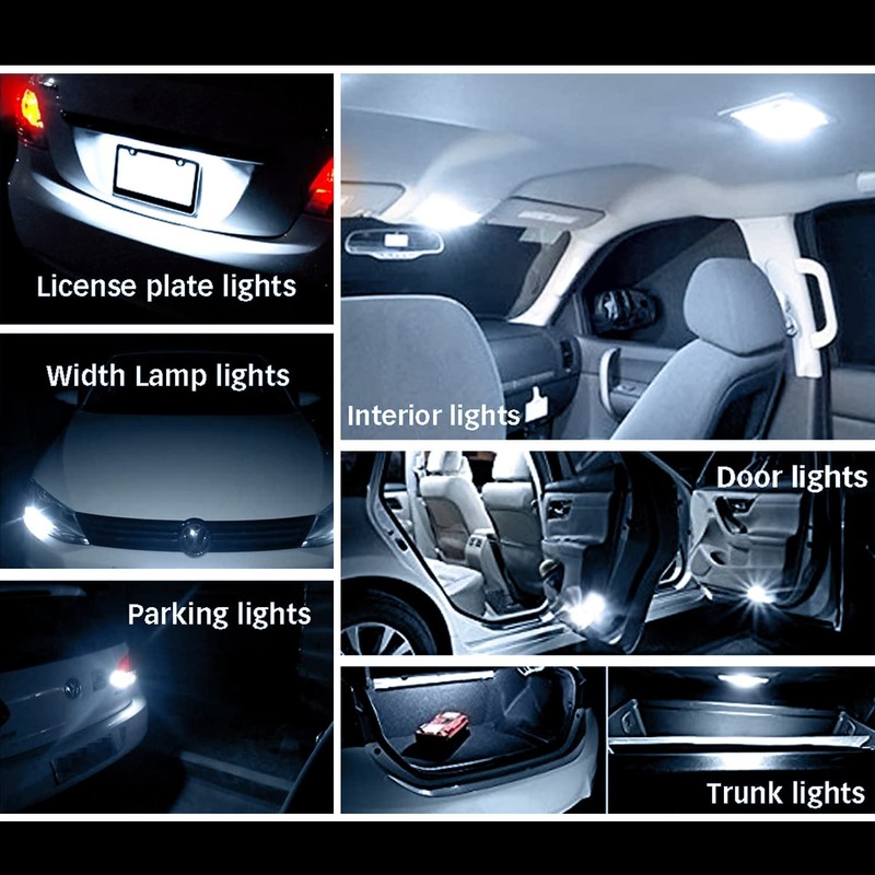 AOICANKI T10 921 194 168 LED Bulbs Cool White 20-Packs,