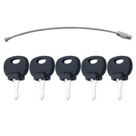 PLENTZOM 5PCS Heavy Equipment Ignition Key 14603 14707 Compatible with Hamm Bomag Roller Volvo Bobcat Caterpillar JCB New Holland Dynapac Terex Skytrak Ford Moxy 85804675 05755125