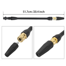 Pressure Washer Replacement Spray Wand with Turbo Nozzle and 5 Spray Tips and Belt Clip Nozzle Holder, Compatible with Kar-cher K1, K2, K3, K4, K5, K6, K7 Power Washers