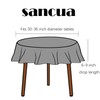 sancua Round Tablecloth - 48 Inch - Water Resistant Spill
