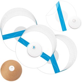 LiangMai 55 Pack Freestyle Libre 3 Sensor Covers,Pre-Cut Adhesive Tape with No Glue on The Center,Waterproof and Strong Stick That Protects Your Sensor continuously for 14 Days (Blue)