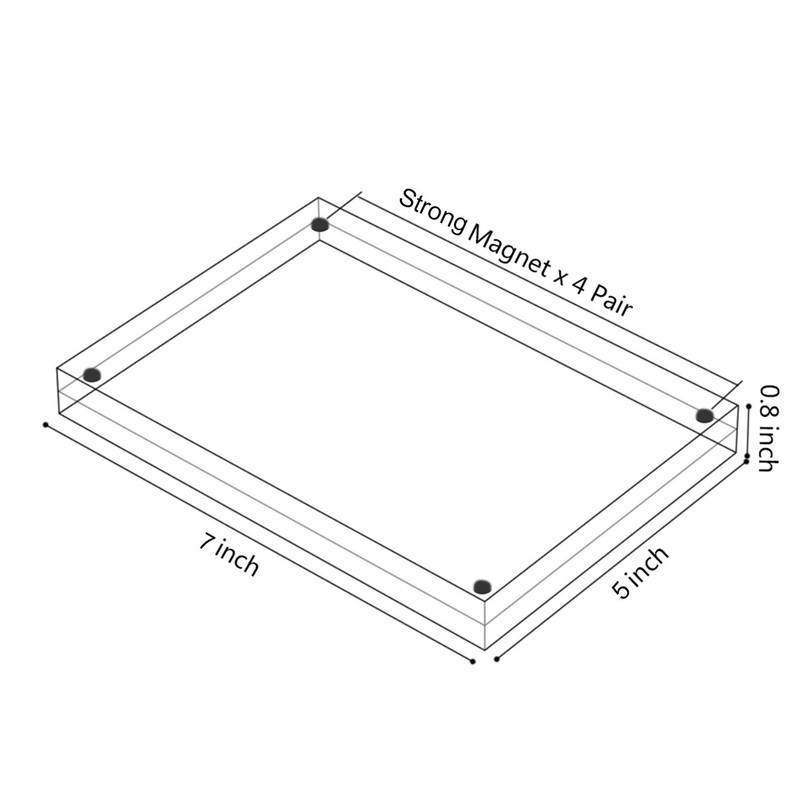 5x7 Acrylic Photo Frame, Magnetic Picture Frames, 10 + 10MM