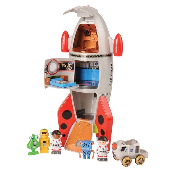 CP Toys Space Mission Rocket Ship Toy, Includes Astronaut Toys, Aliens and Vehicle, Space Gifts for Birthdays and Holidays, Space Toys for Kids 3 Years and Older