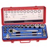 Genius Tools 17 Piece 1/2" Dr. Metric Hand Socket Set